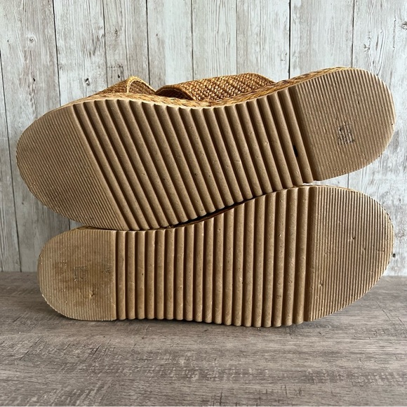 Matisse Beach Natural Raffia Women's Tan Woven Slide Sandals Size 10 - Picture 5 of 7